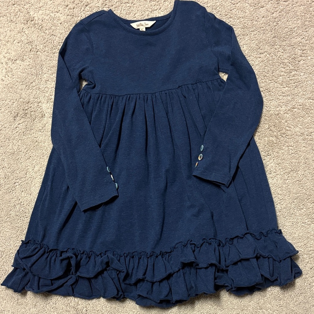 Matilda Jane Deep Blue Ruffle Hem Dress